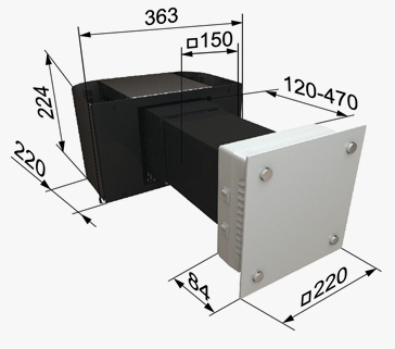Dimensiuni sistem ventilatie TwinFresh Comfo SA1-50-2