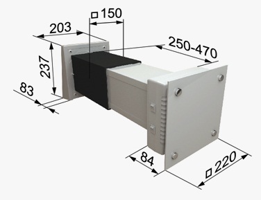 Dimensiuni sistem ventilatie TwinFresh Comfo SA1-50